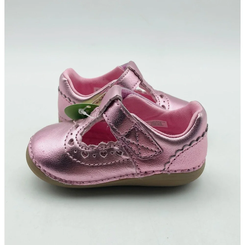 Stride Rite Girls Adira Flat Size 3 Pink Fuchsia Toddler Shoe Mary Jane NIB